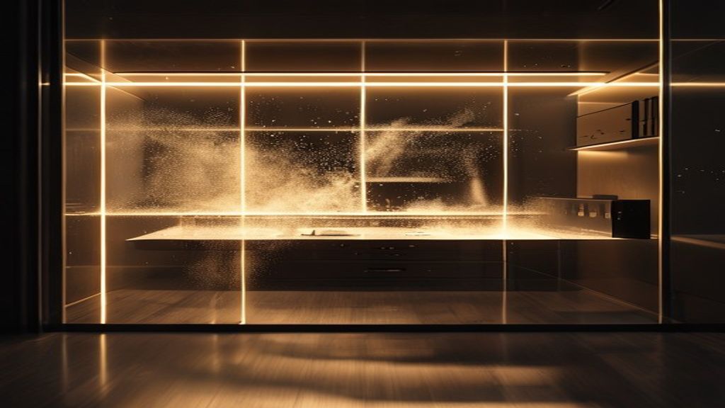 A cinematic shot of a neatly organized filing cabinet glowing under soft Rembrandt lighting, dust particles floating in the air, captured with an 85mm lens at f/1.8, symbolizing digital organization.