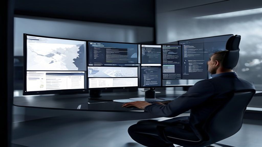 Professional SEO specialist analyzing website taxonomy and site structure diagrams on modern dark monitors, cinematic Rembrandt lighting, 85mm lens, f/1.8