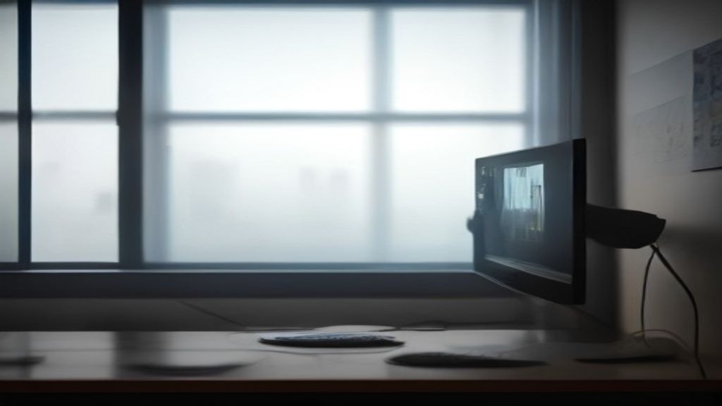 A sleek modern digital agency office setup, high-tech monitors displaying web taxonomy charts, golden hour sunlight through window, 85mm lens, f/1.8